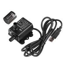 Load image into Gallery viewer, Decdeal Ultra-quiet Mini Brushless DC/USB Water Pump 5/12V 5-10W 250-400L/H Lift 300cm Submersible Fountain Aquarium Circulating
