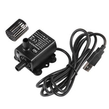 Load image into Gallery viewer, Decdeal Ultra-quiet Mini Brushless DC/USB Water Pump 5/12V 5-10W 250-400L/H Lift 300cm Submersible Fountain Aquarium Circulating
